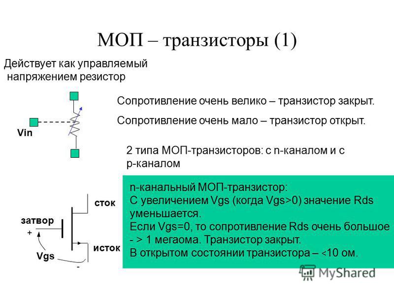 Моп транзистор