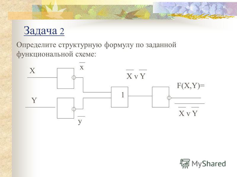 Составить по функциональной схеме соответствующую структурную формулу