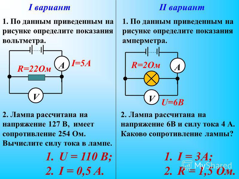 Элемент сопротивление и амперметр соединены последовательно: Элемент .