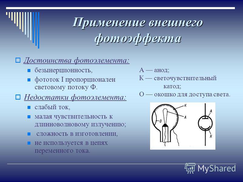 Фотоэлемент используется как