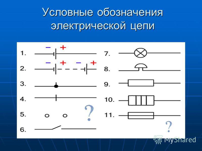 Графическое изображение электрической цепи