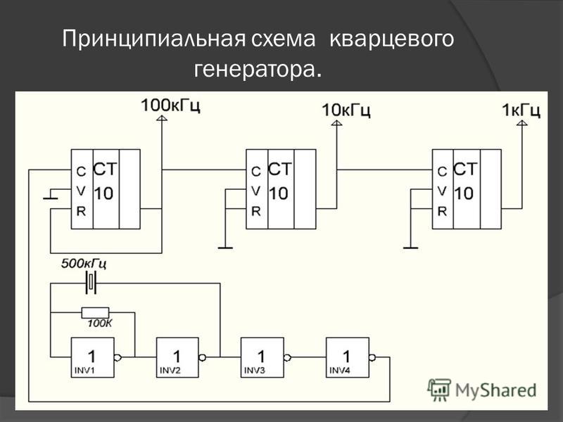 Схема подключения кварцевого резонатора