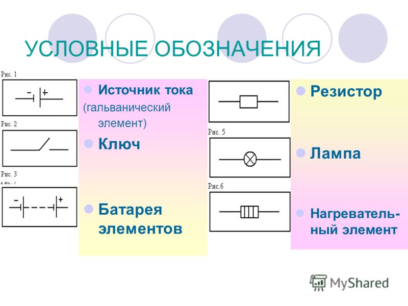 Гальванический элемент обозначение на схеме