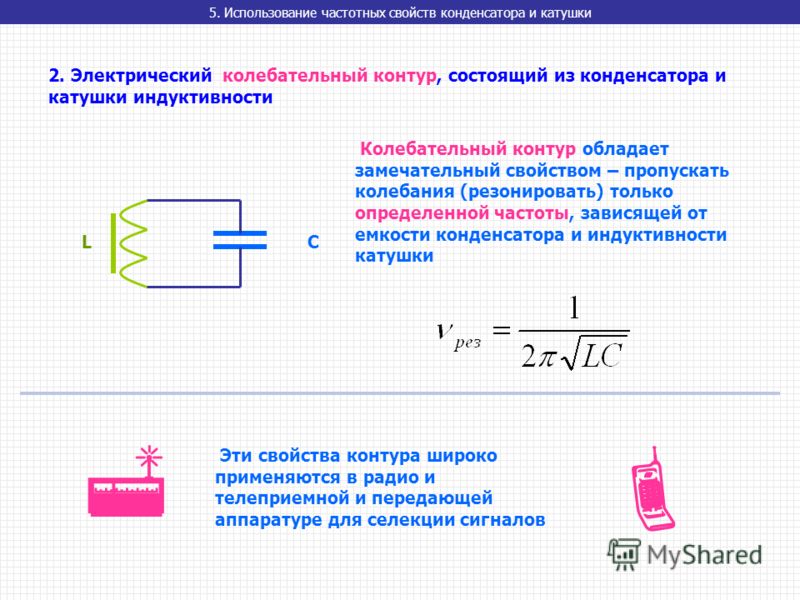 Электрический колебательный контур содержит плоский конденсатор