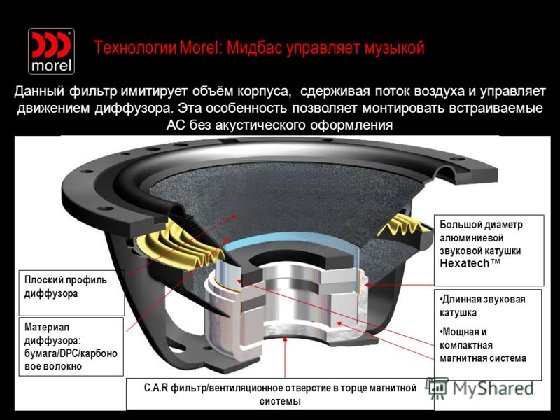 Схема конструкции динамика