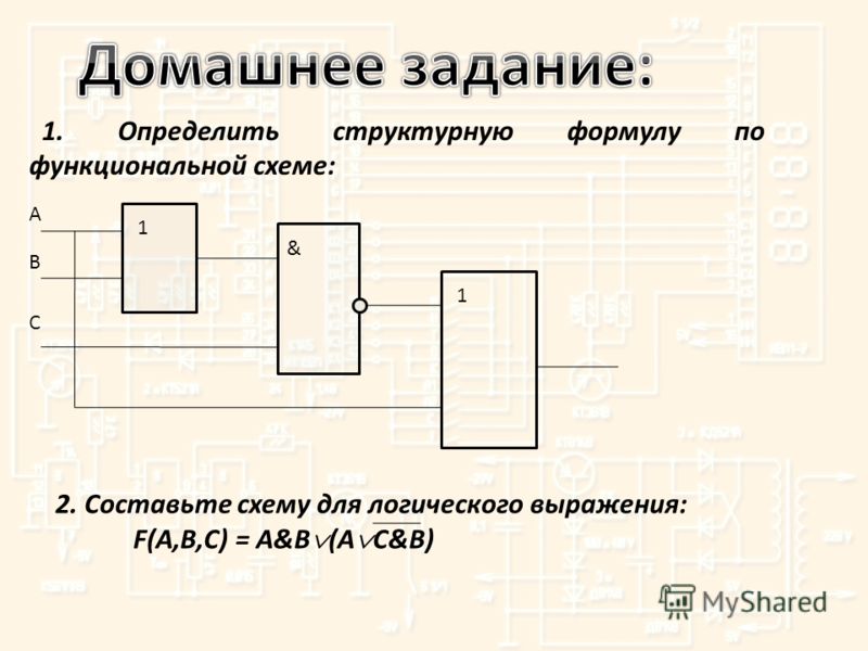 Схема функциональных элементов онлайн