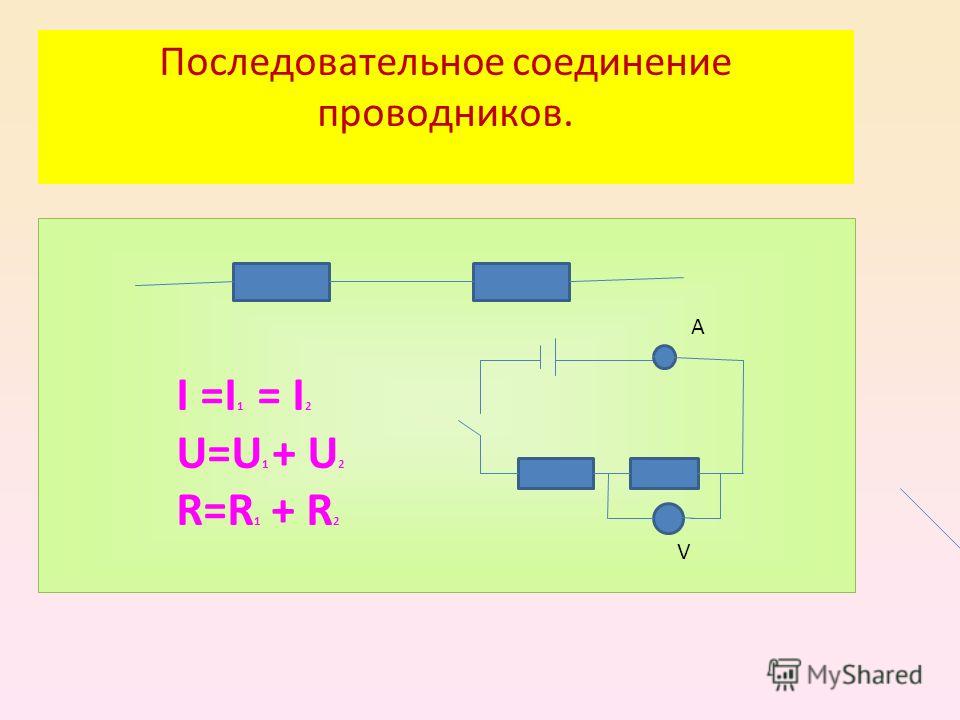 Сопротивление проводника 1 ом. Последовательное соединение i2. При последовательном соединении проводников i1 i2 r1 r2. При параллельном соединении проводников i1 i2. Формула последовательного соединения u1/.. =../R2.