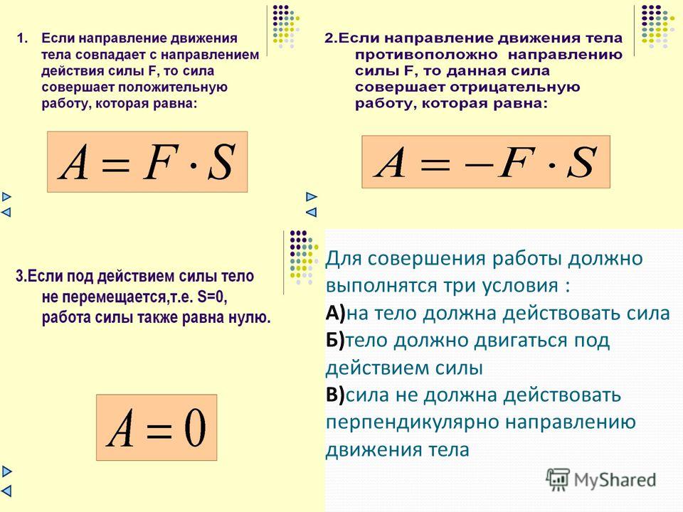 Совершаемая работа равна