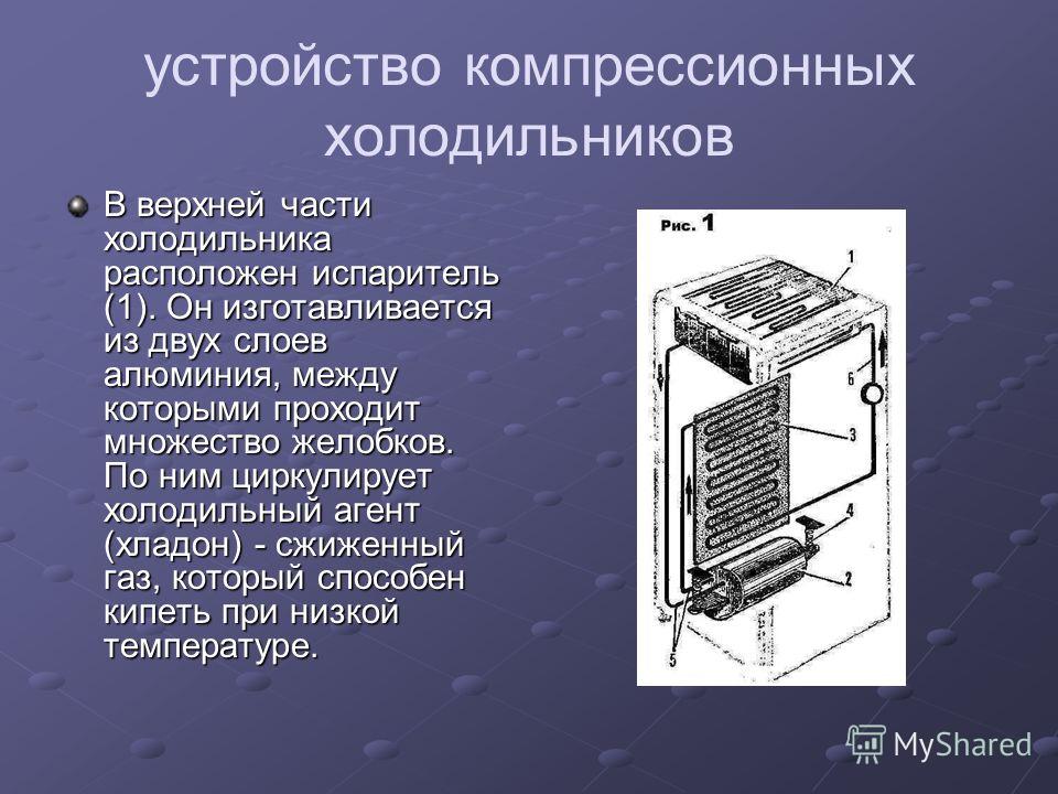 Принцип работы холодильника презентация