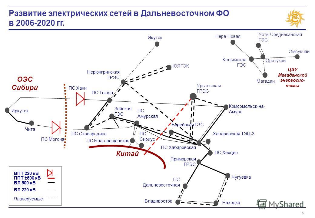 Схема лэп на карте