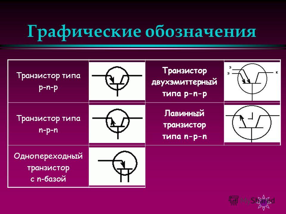 Графическое изображение транзистора