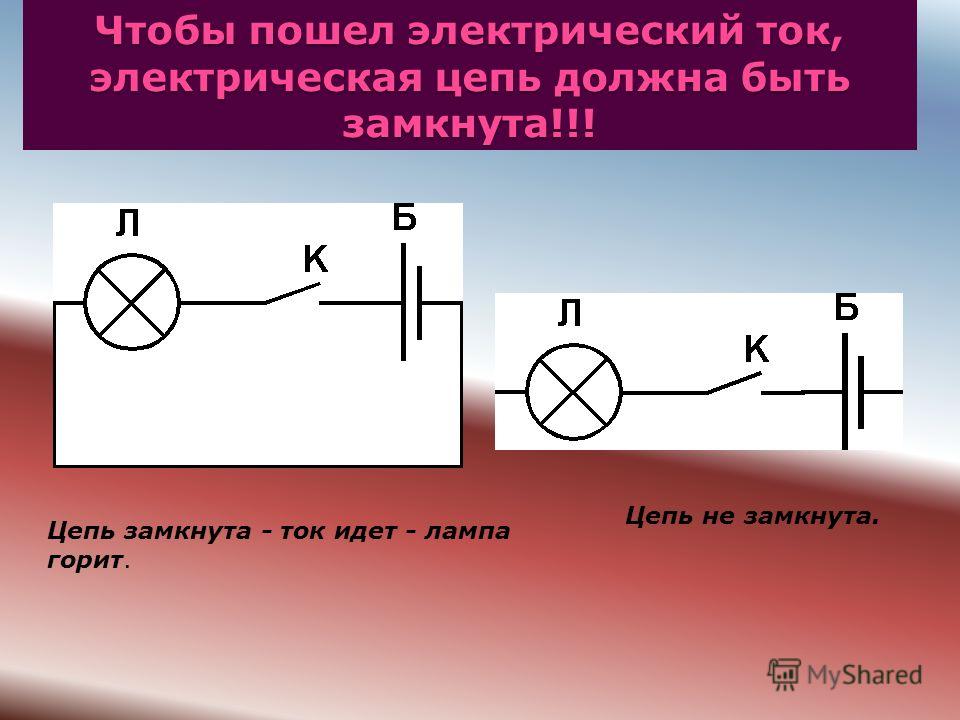 На рисунке приведены схемы трех электрических цепей в каких из них лампочка горит электрические цепи