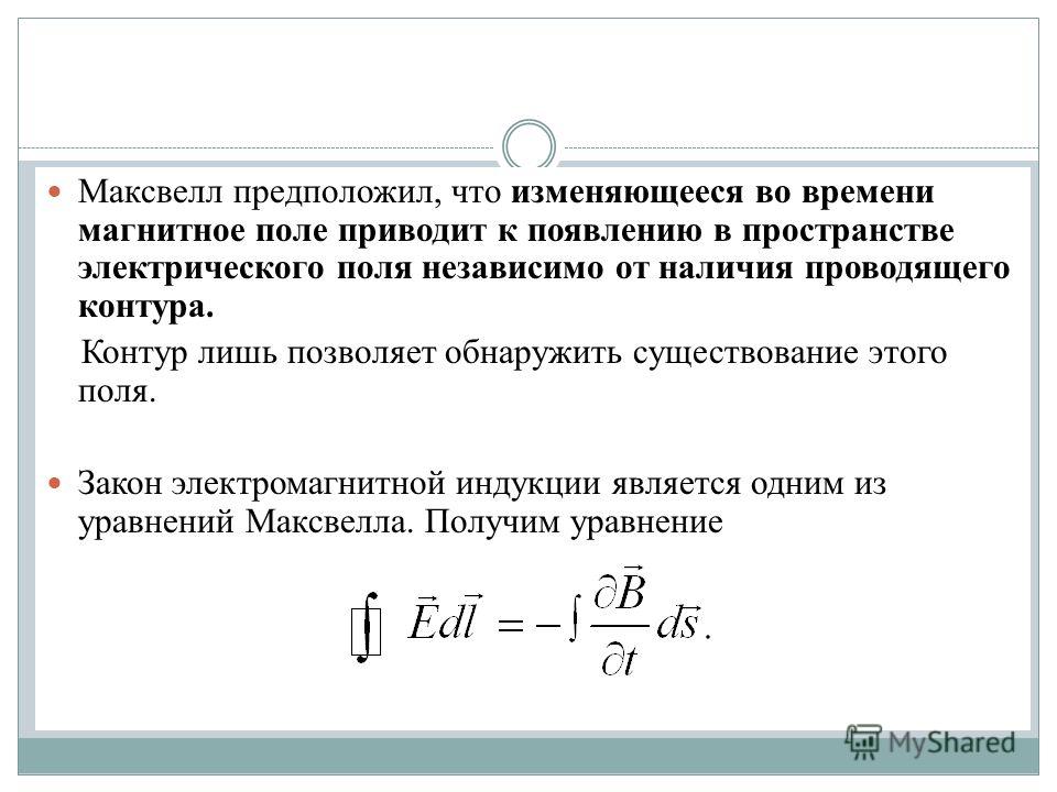 Изменение магнитного поля приводит к возникновению