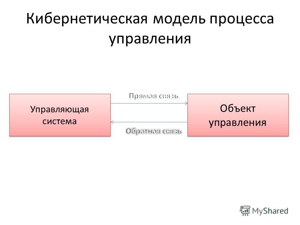 Кибернетическая модель управления схема