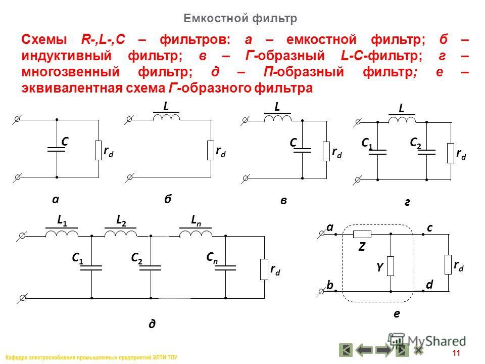 На рисунке изображена схема фильтра активно индуктивного