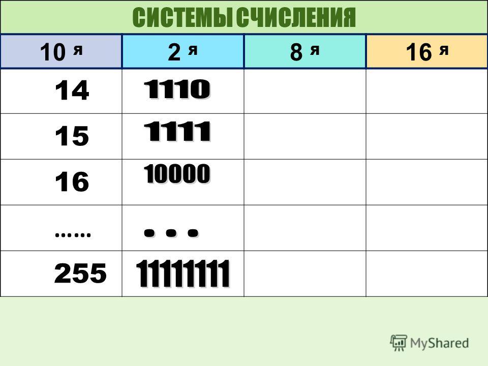 Системы счисления 2 10 16. Система исчисления 255. 255 В двоичной системе. 255 В двоичной системе счисления. 10000 В двоичной системе.