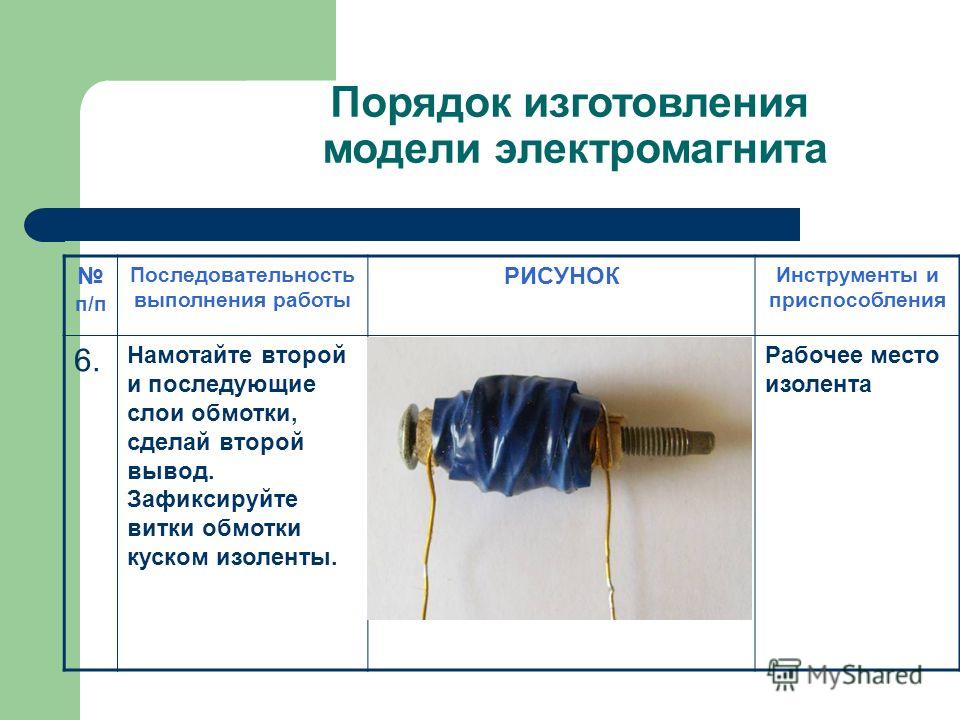 Электромагнит на схеме