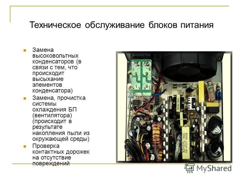 Характеристики блока питания