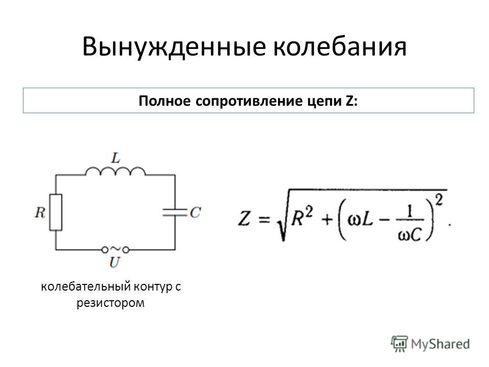 Колебательный контур в цепи переменного тока презентация