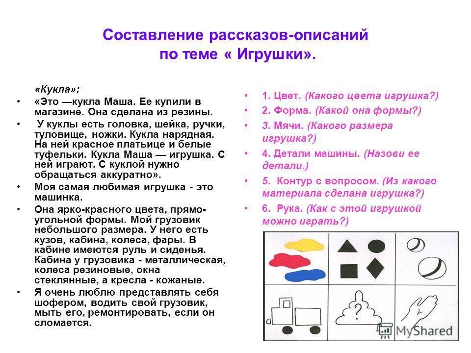 Конспект по описанию картины в средней группе