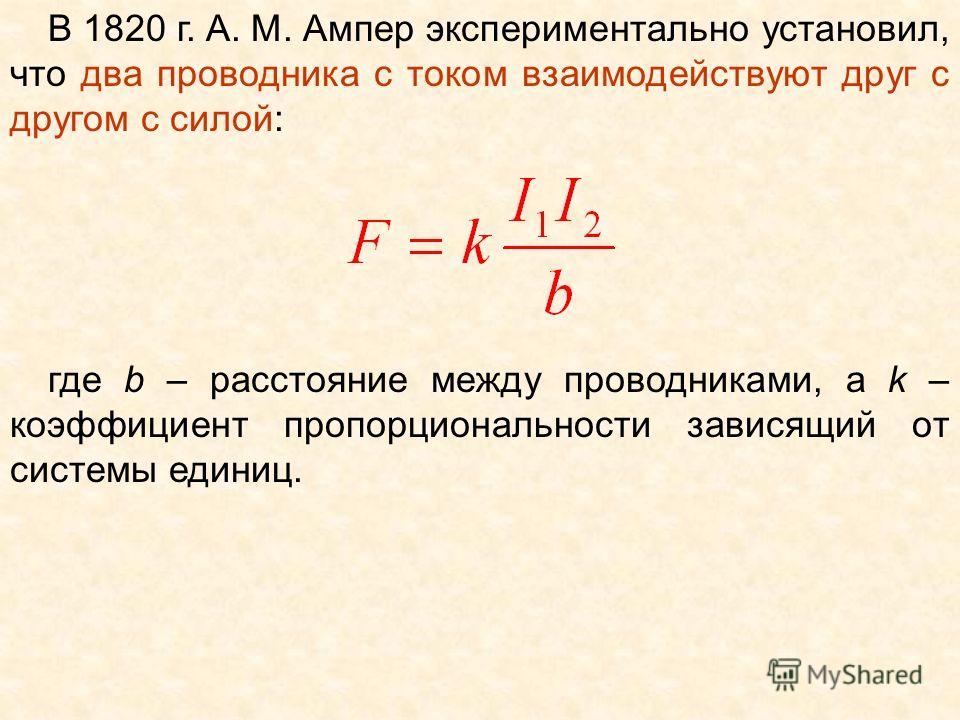 Сила параллельных проводников