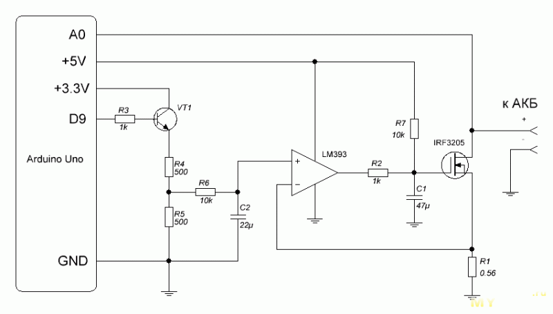 Электронная нагрузка своими руками схема на ардуино