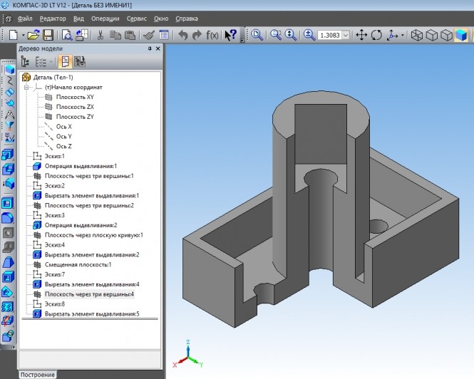 Как нарисовать деталь в компасе 3d