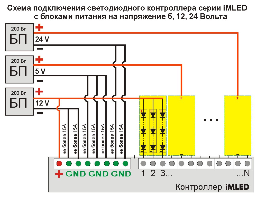 Как подключить блок питания от компьютера на 12 вольт схема подключения