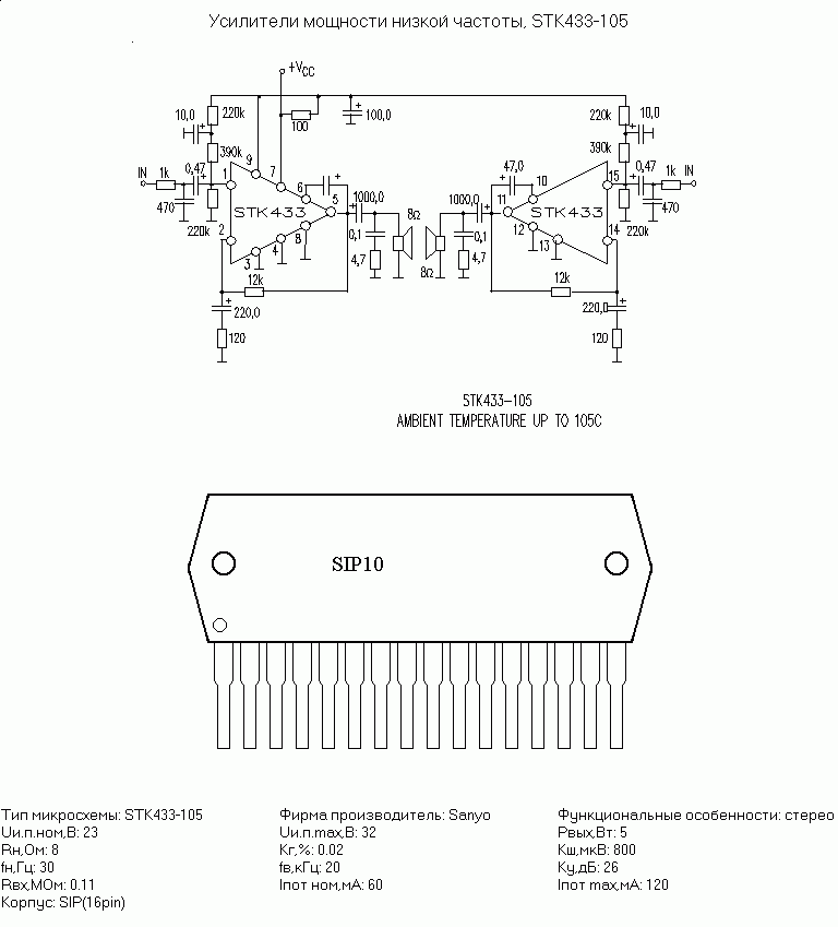 Kia6283k схема усилителя