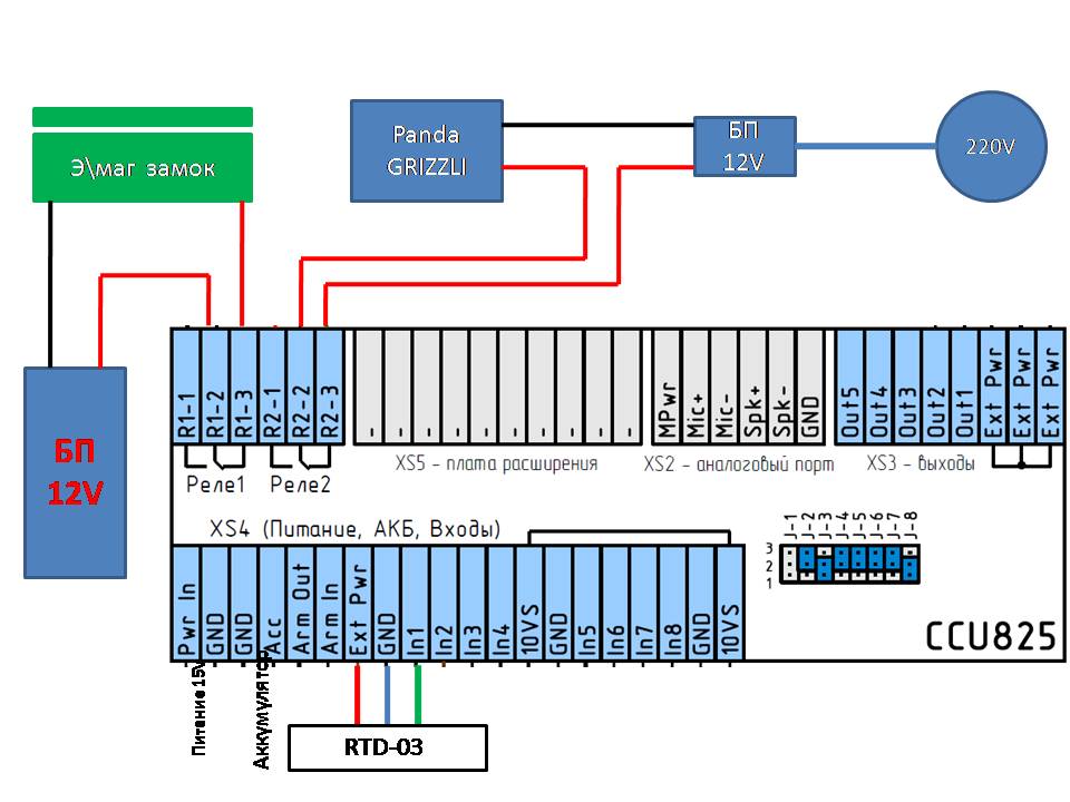 Схема подключения ccu825 инструкция