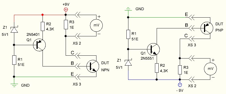 Схема для измерения транзисторов