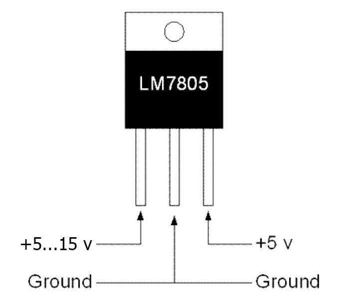 L7805 схема подключения характеристики