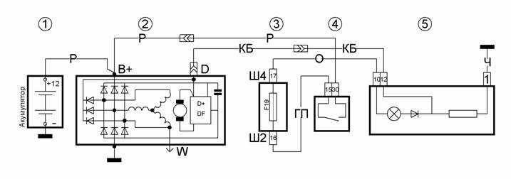 Схема возбуждения генератора ваз 2112 европанель