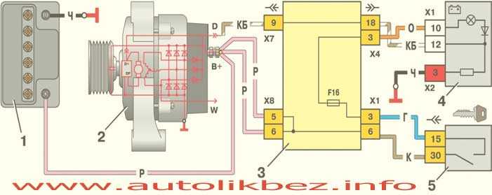 Схема зарядки аккумулятора от генератора ваз 2110