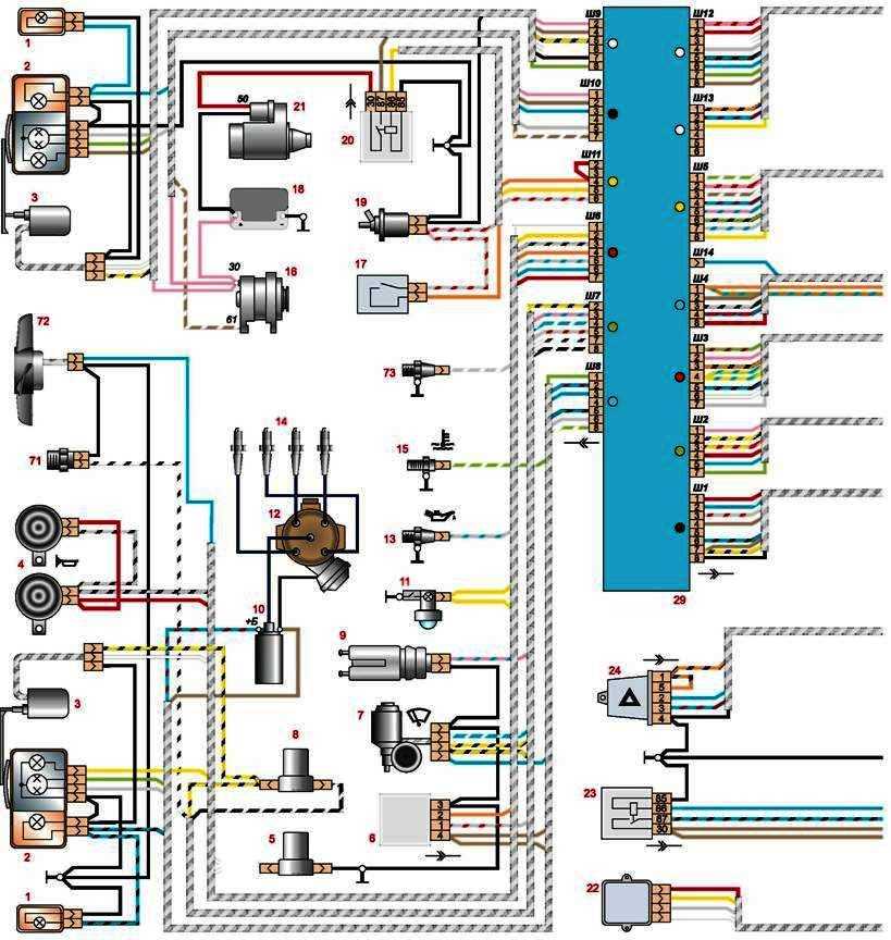 Схема автомобиля ваз 21074