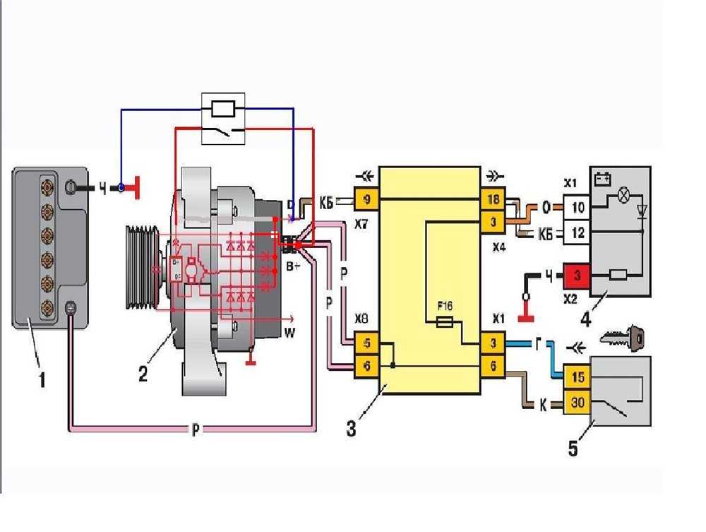 Схема зарядки аккумулятора от генератора ваз 2110