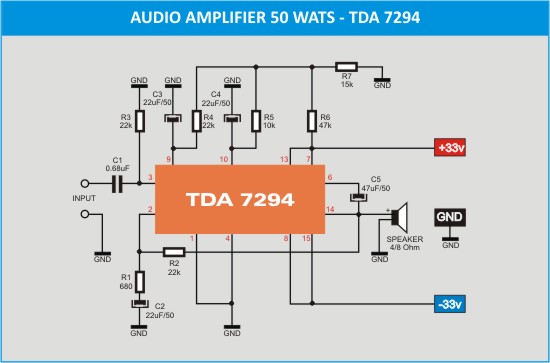 Усилитель на tda7294 схема