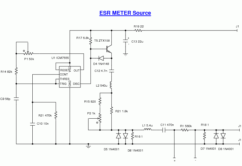 Схема измерителя esr