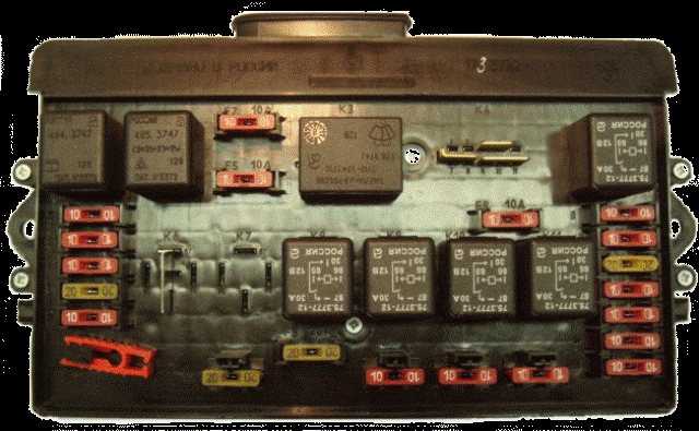 Схема реле и предохранителей ваз 2109