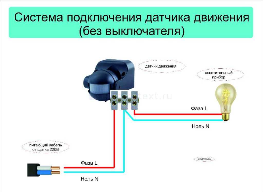 Подключение датчика движения для освещения