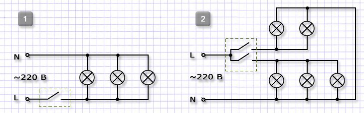 Электрическая схема лампочки