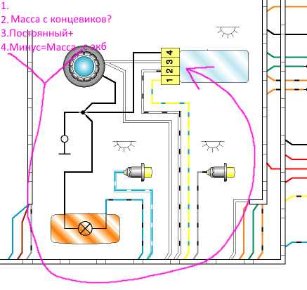 Схема салонного освещения ваз 2114