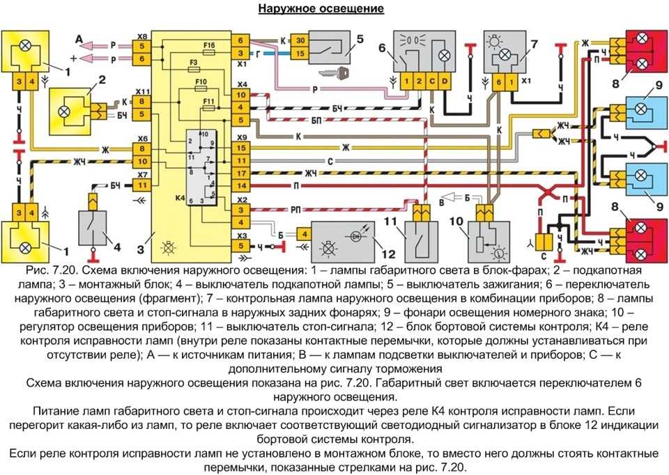 Схема проводки салона ваз 2114