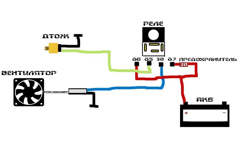 Схема включения вентилятора на ваз 2106