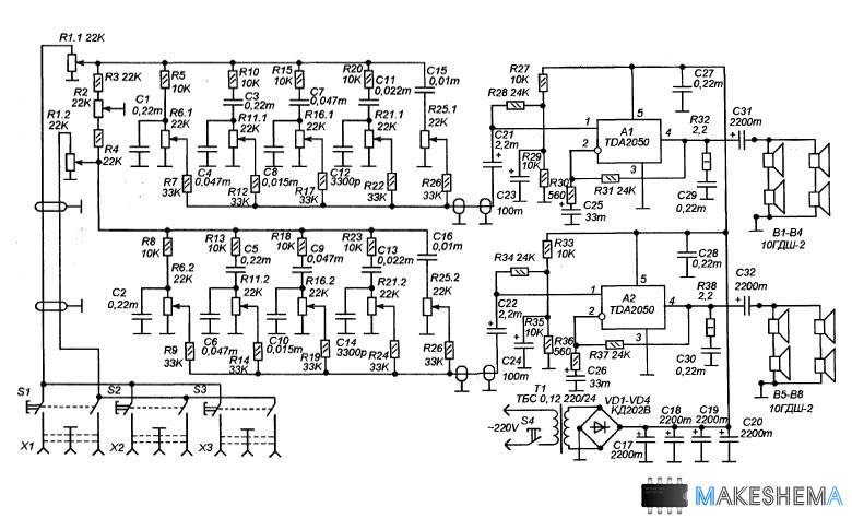 Эквалайзер своими руками схема