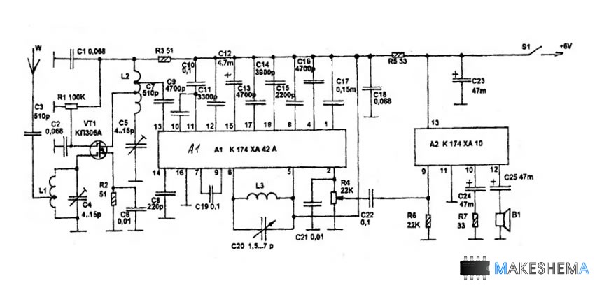 Приемник 144 мгц схема - 82 фото