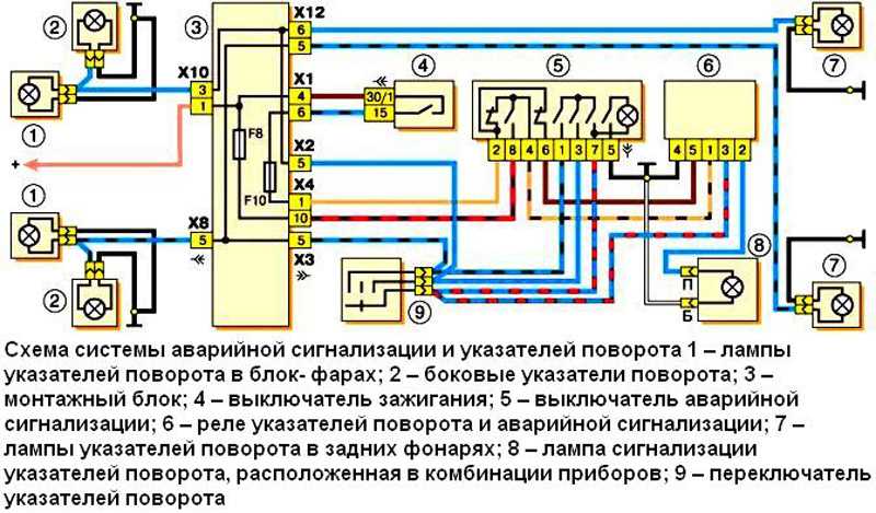 Схема подключения габаритов ваз 2107 инжектор