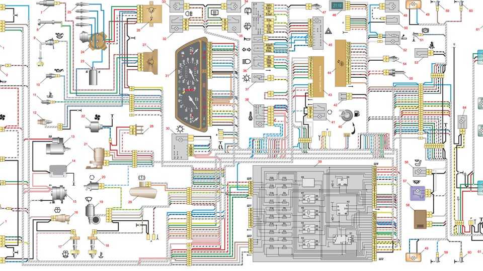 Схема электропроводки ваз 21124