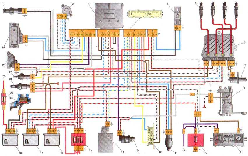 Проводка ваз 2112 16 клапанов схема подробно