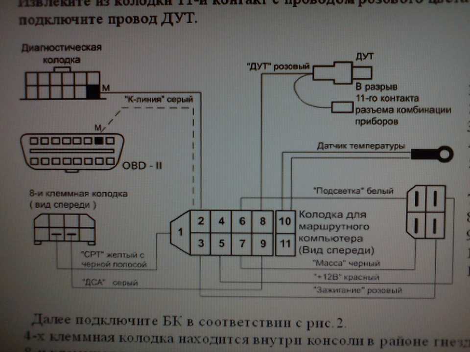 бортовой компьютер ваз 2114 разъем